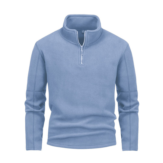 Herren nan Fleece-Halbzip-Pullover mit Stehkragen und flauschiger Mikrofleece-Qualität EB