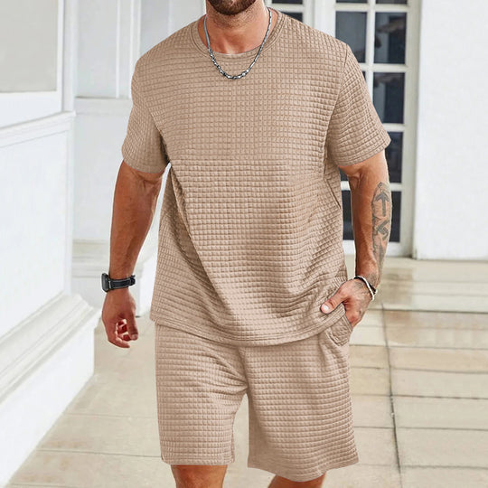 Herren lässiges Freizeit-Set aus hochwertigem Strukturmaterial EB
