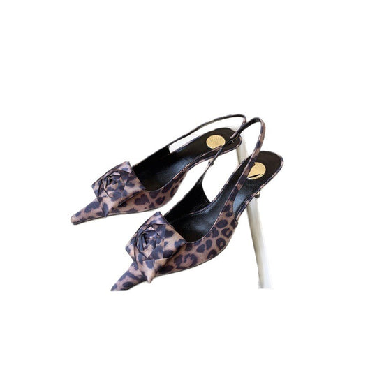 Damen Slingback Pumps mit eleganter Satinverzierung EB