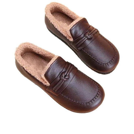 Damen warme Pantoffeln mit bequemen Fleece-Futter und rutschfester Sohle EB