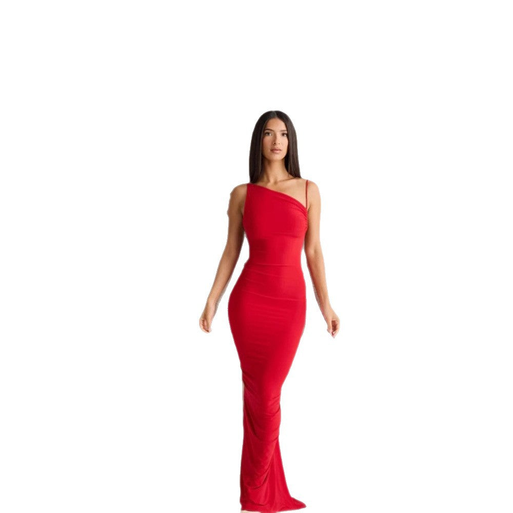 Damen Elegantes Rückenfreies Maxikleid mit raffinierten Bindebändern EB