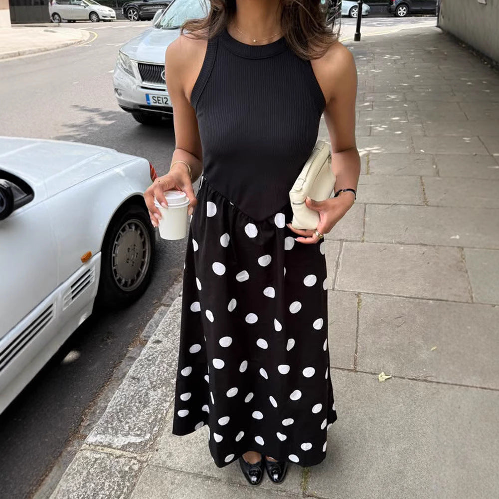 Damen Maxikleid mit modischem Punkte-Design und elegantem Schnitt EB