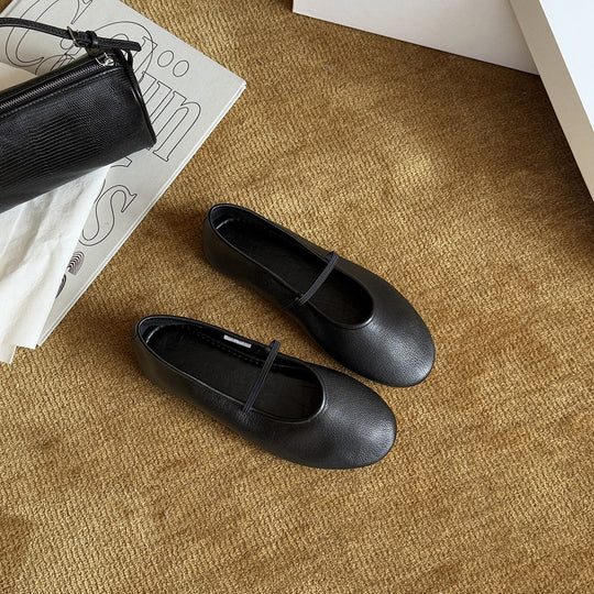 Damen Ballerinas mit elastischem Riemen für optimalen Halt EB