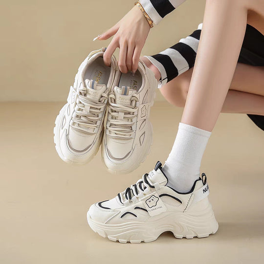 Damen Chunky Sneakers mit ergonomischer Sohle und atmungsaktiven Einsätzen EB