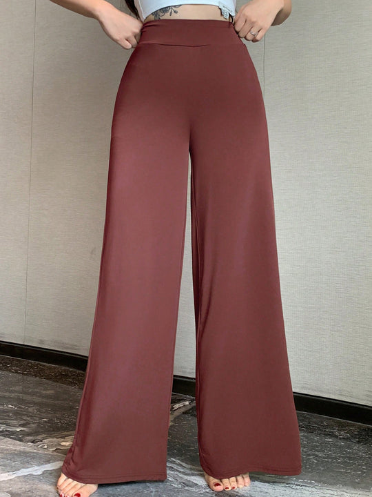 Damen Hochtaillierte Palazzo-Hose EB