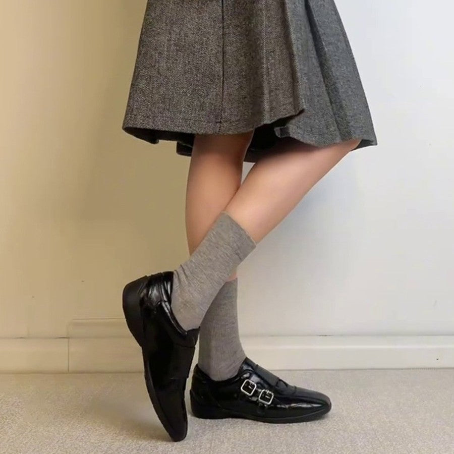 Damen elegante Schnürschuhe mit doppeltem Riemenverschluss EB