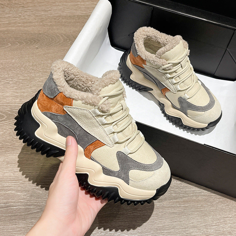 Damen Sportliche Winter Sneaker mit kuscheligem Innenfutter und stabiler Laufsohle EB