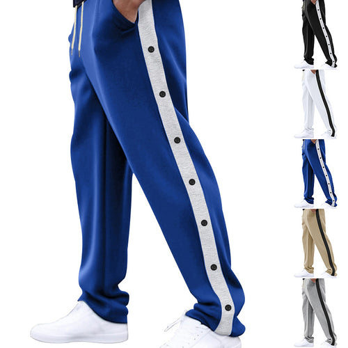 Herren Sportliche Jogginghose mit Knopfleiste und elastischem Bund EB