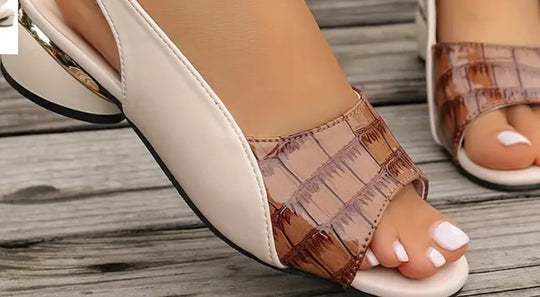 Damen Slingback Sandalen mit transparenten Akzenten EB