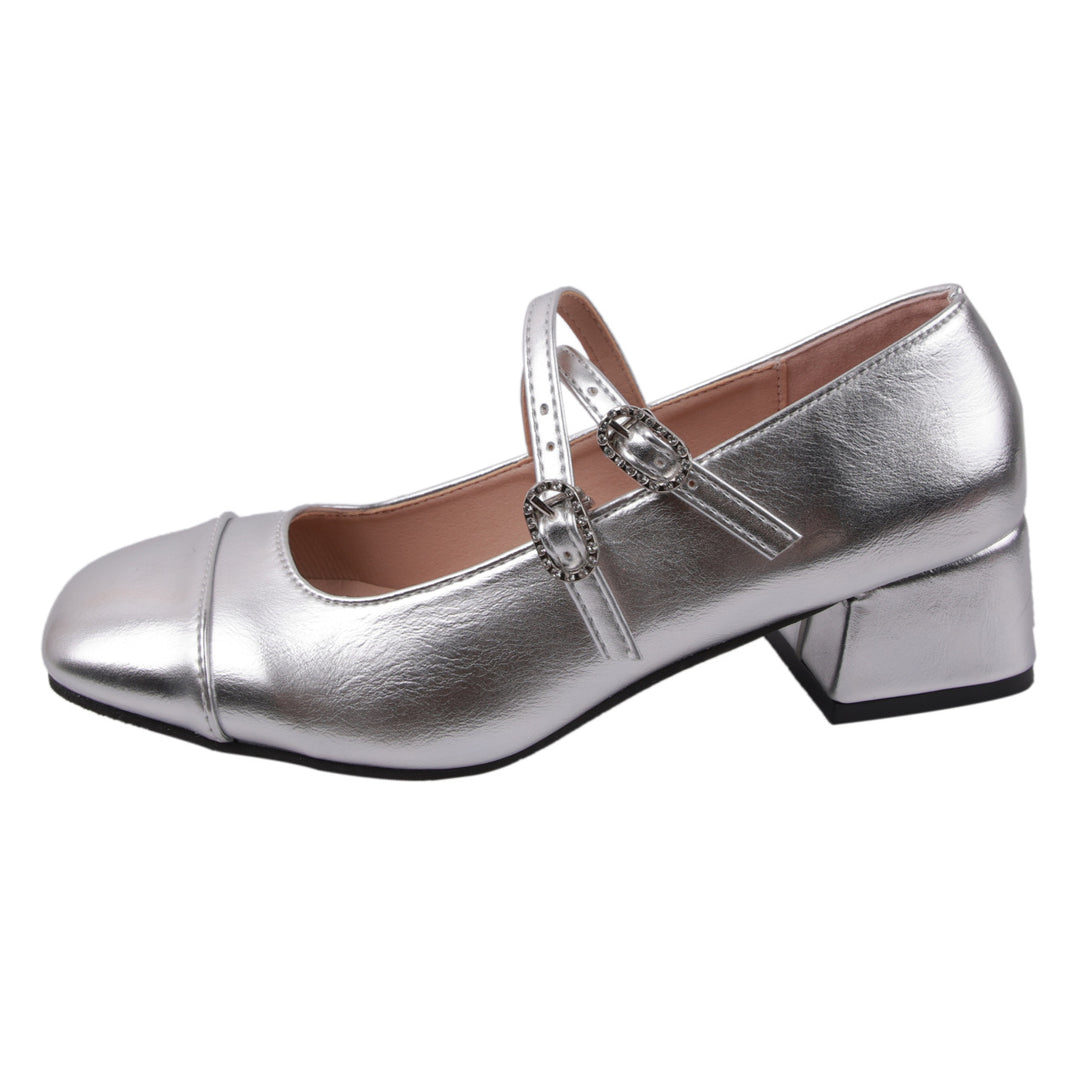 Damen Elegante Riemchen-Pumps mit modischen Schmuckdetails EB