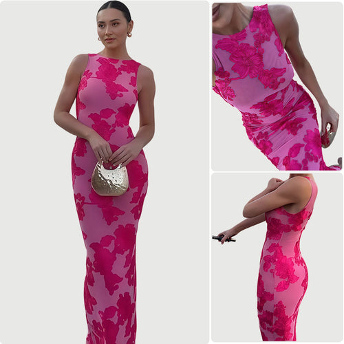 Damen Bodycon-Kleid mit floralem Muster und elegantem Schnitt EB
