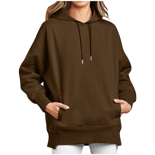 Damen Oversized Kapuzenpullover mit Taschen und Kängurustil EB