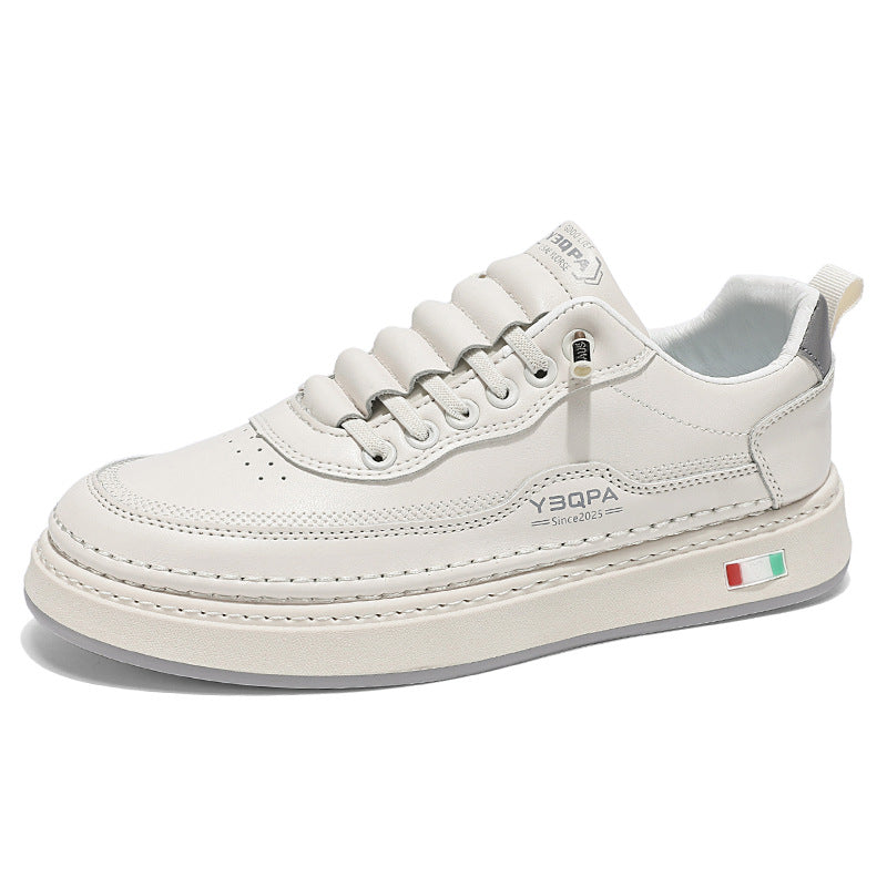 Damen Modische Ledersneaker mit dämpfender Laufsohle und eleganter Naht EB