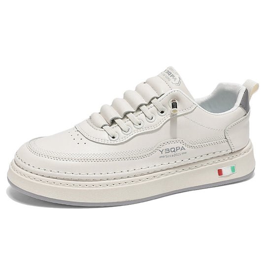 Damen Modische Ledersneaker mit dämpfender Laufsohle und eleganter Naht EB