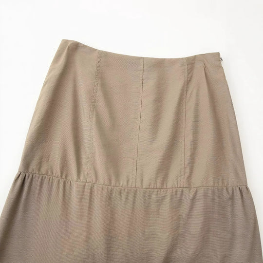 Damen eleganter Midirock mit floralen Applikationen EB