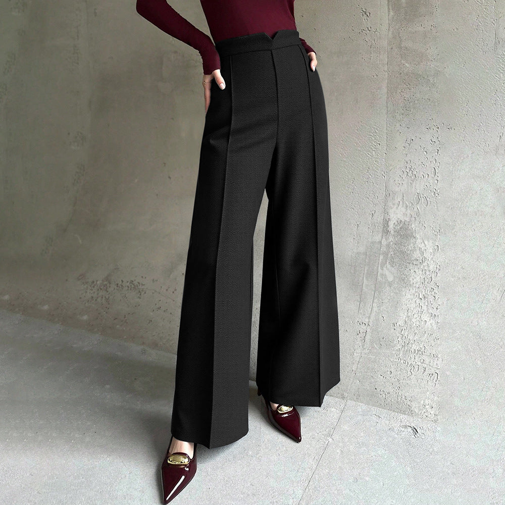 Damen elegante weite Palazzo-Hose mit Bügelfalte und hochgeschnittener Taille Eichborn Berlin