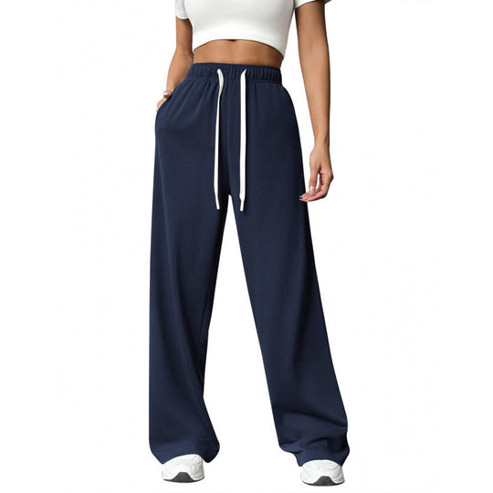 Damen Bequeme und lässige Freizeithose mit weitem Schnitt und elastischem Bund EB