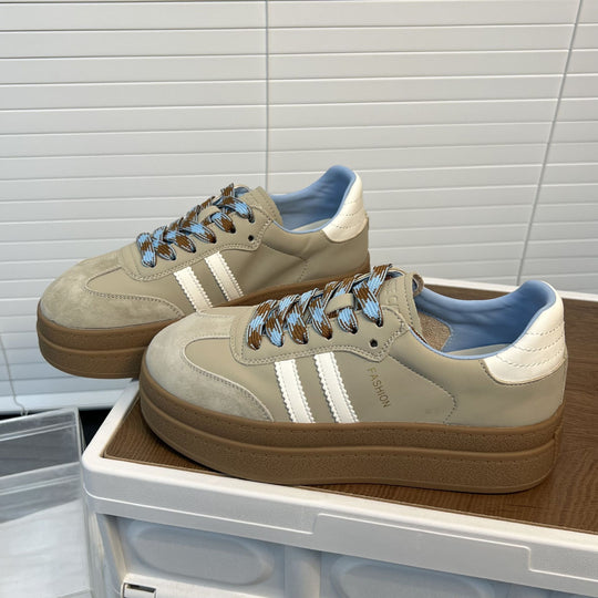 Damen Chunky Sneakers mit modischer Plateau-Sohle und atmungsaktiver Obermaterialstruktur EB