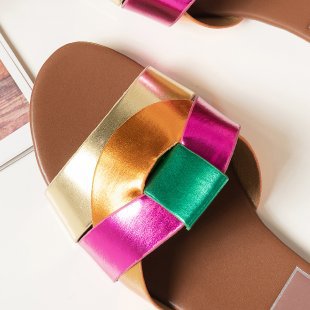 Damen Badeschuhe mit eleganter Falten-Optik EB