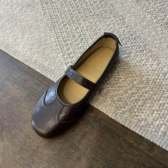 Damen Komfortable und elegante Ballerinas mit verstellbarem Riemchen EB