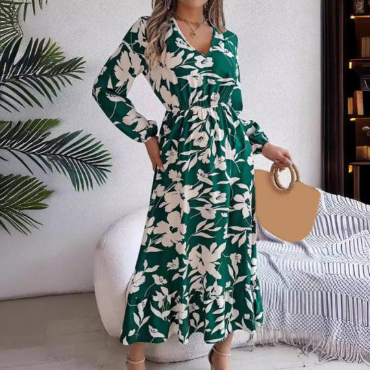 Damen Maxi-Kleid mit blumigem Muster EB