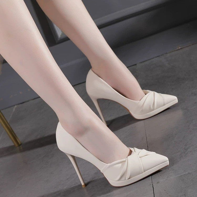 Damen Elegante Pumps mit modischem Knötchen-Design und komfortablem Stiletto-Absatz EB