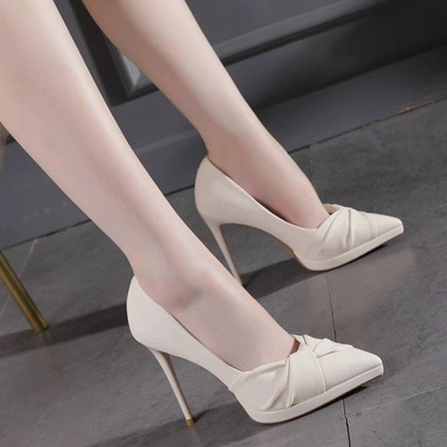 Damen Elegante Pumps mit modischem Knötchen-Design und komfortablem Stiletto-Absatz EB