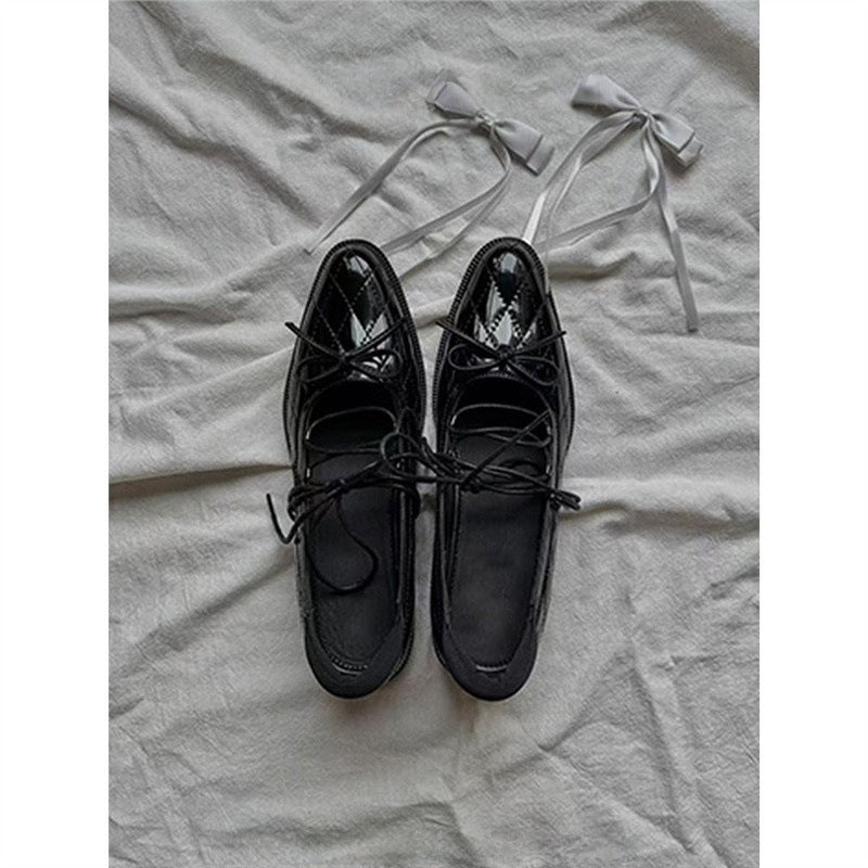 Damen elegante Ballerinas mit Double-Cross Riemchen EB