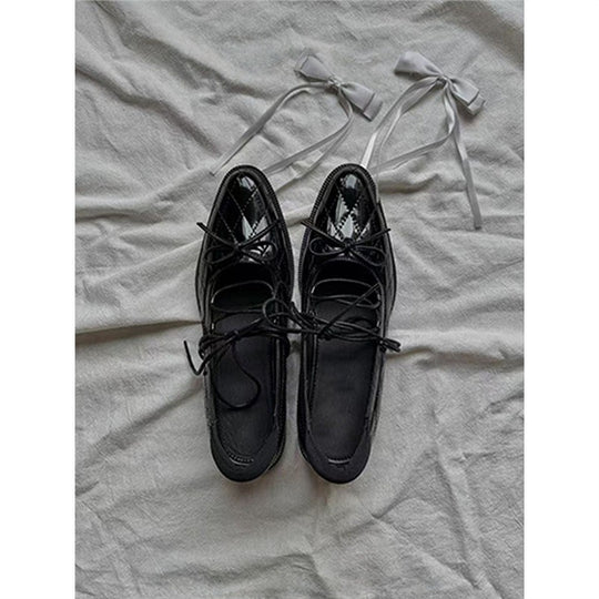 Damen elegante Ballerinas mit Double-Cross Riemchen EB