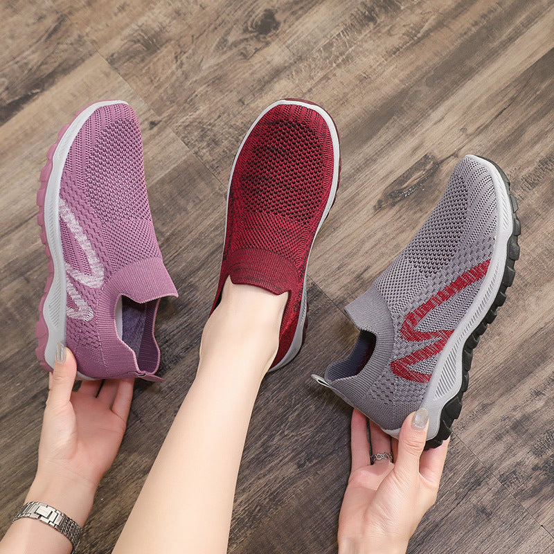 Damen Atmungsaktive Sneaker mit elastischem Einstieg und rutschfester Sohle EB