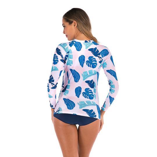 Damen Langarm-Surfuanzug mit floralem Motiv EB