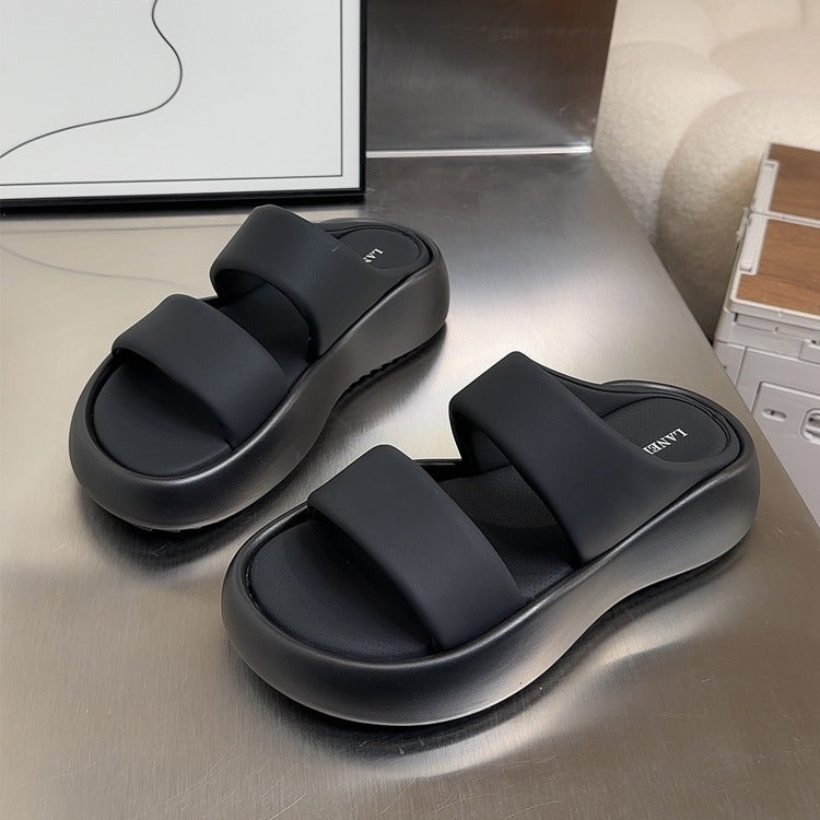 Damen Bequeme Wellness-Pantoletten mit ergonomischem Fußbett und rutschfester Sohle EB