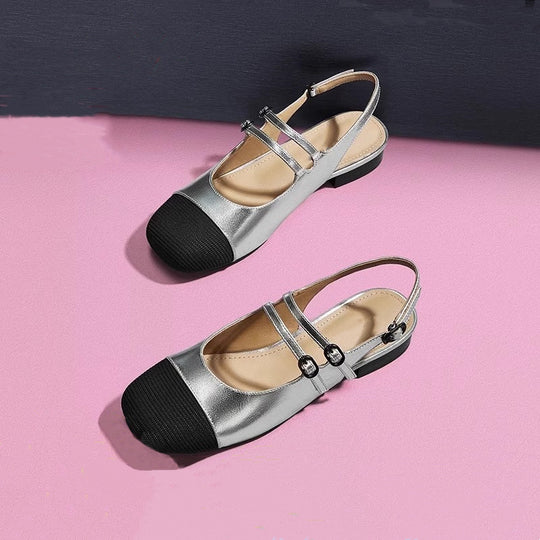 Damen Sling-Sandalen mit modischem Riemendesign und komfortablem Fußbett EB