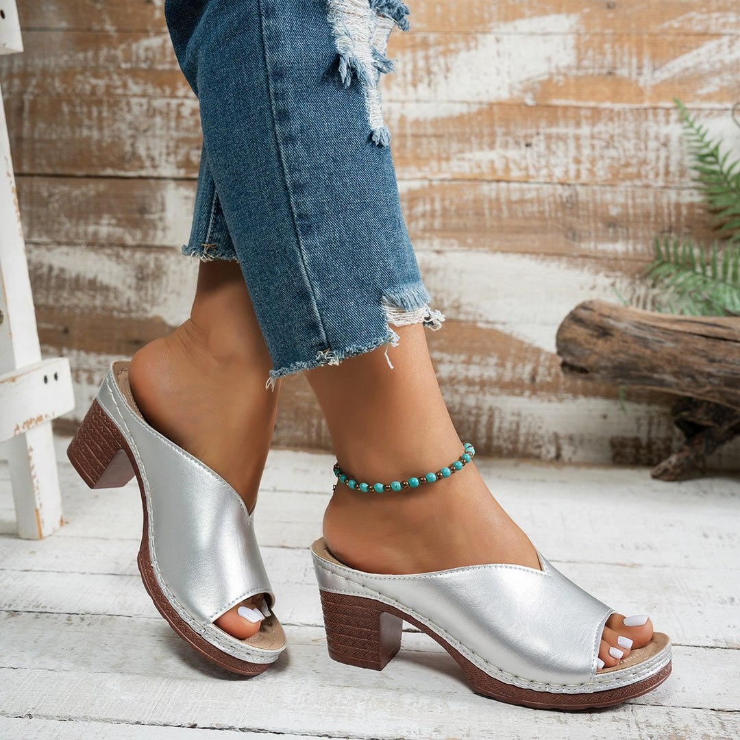 Damen moderne High Heels mit offener Zehenfront EB