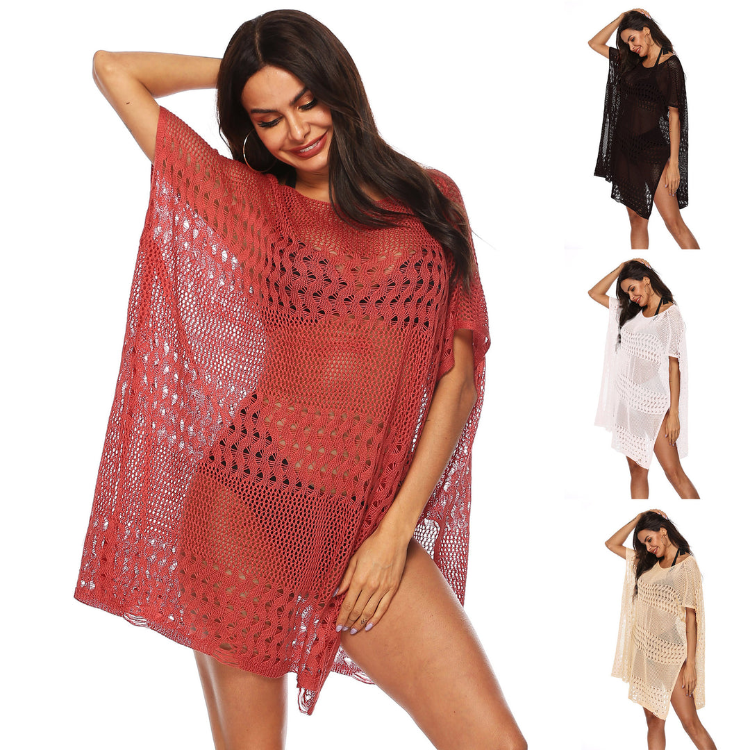 Damen eleganter Strandsarong mit filigranem Häkelmuster EB