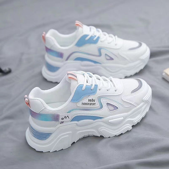Damen Sportliche Sneakers mit dämpfendem Fußbett und reflektierenden Akzenten EB