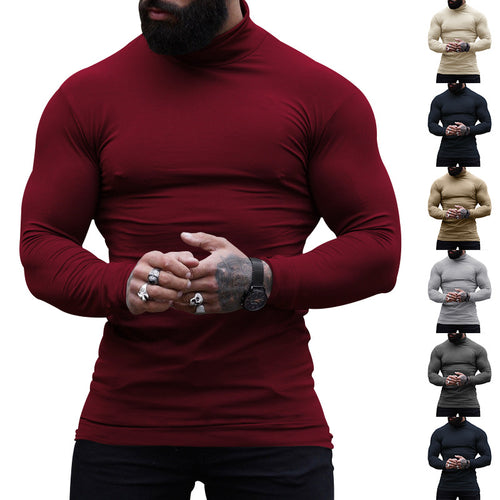 Herren Langarm-Turtleneck aus hochwertiger Baumwolle EB