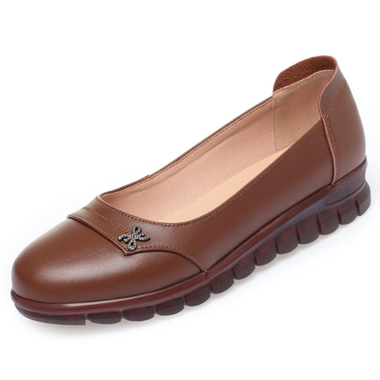 Damen Ballerinas mit dämpfendem Fußbett und dekorativen Schmuckdetails EB