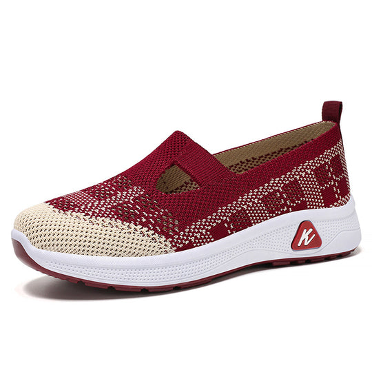 Damen Atmungsaktive und elastische Slip-On Freizeitschuhe EB
