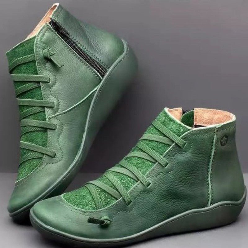 Damen High-Top Sneaker mit modischem Schnür- und Reißverschlussdesign EB