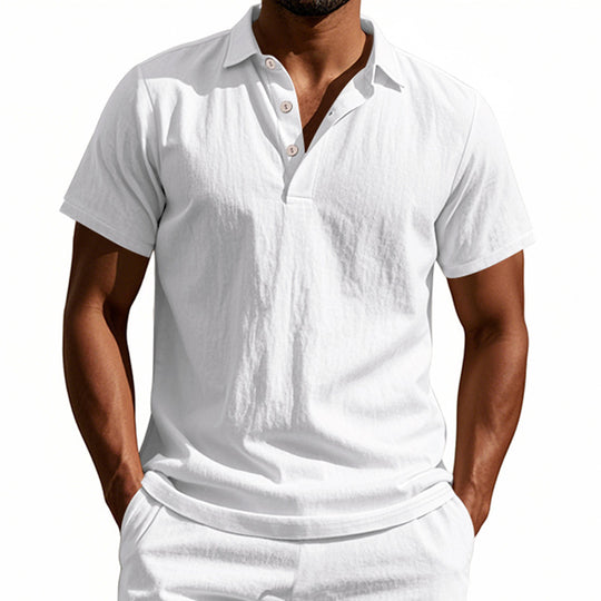 Herren Poloshirt mit atmungsaktiver Struktur und klassischem Kragen EB