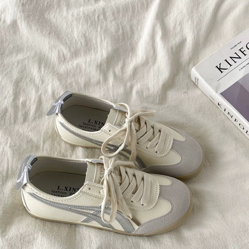 Damen Modische Sneakers im Retro-Look mit atmungsaktiver Obermaterialkombination EB