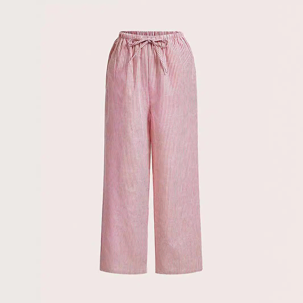 Damen Hochtaillierte Freizeithose mit breitem Bein EB