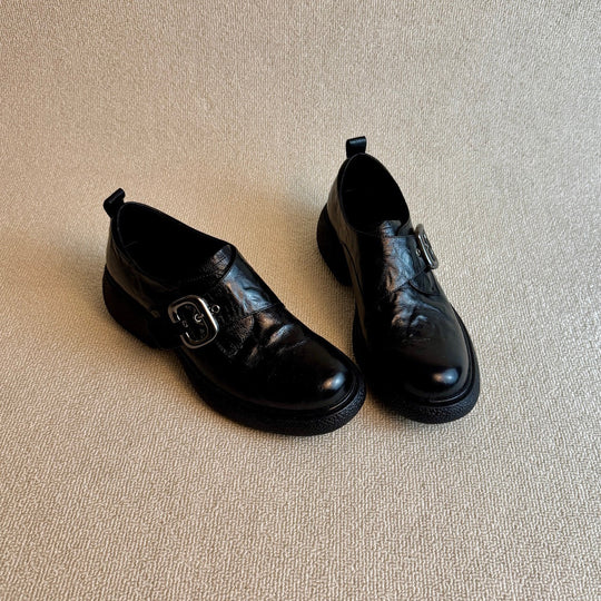 Damen Moderne Halbschuhe mit verstellbarem Riemen und bequemer Sohle EB