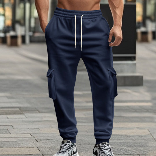 Herren nan Utility-Joggerhose mit seitlichen Klappentaschen, Kordelzugbund und konischer Passform EB