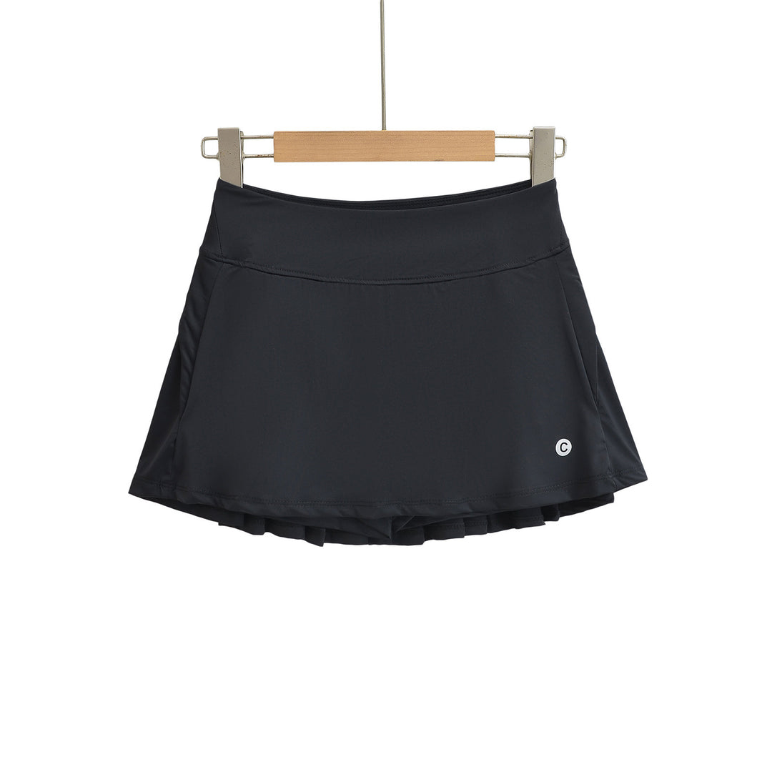 Damen Sportlicher Faltenrock mit integrierten Shorts EB