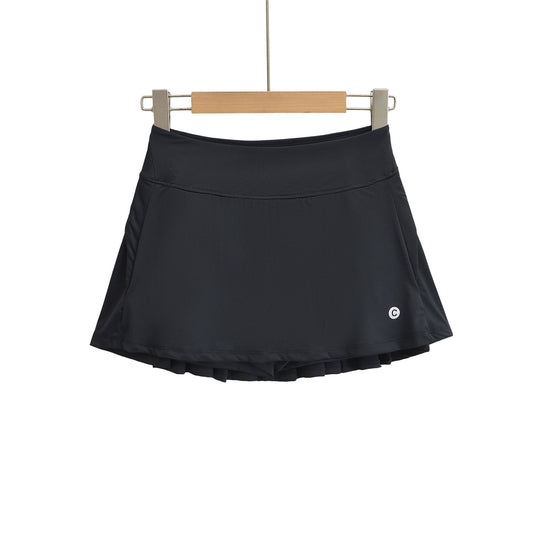 Damen Sportlicher Faltenrock mit integrierten Shorts EB
