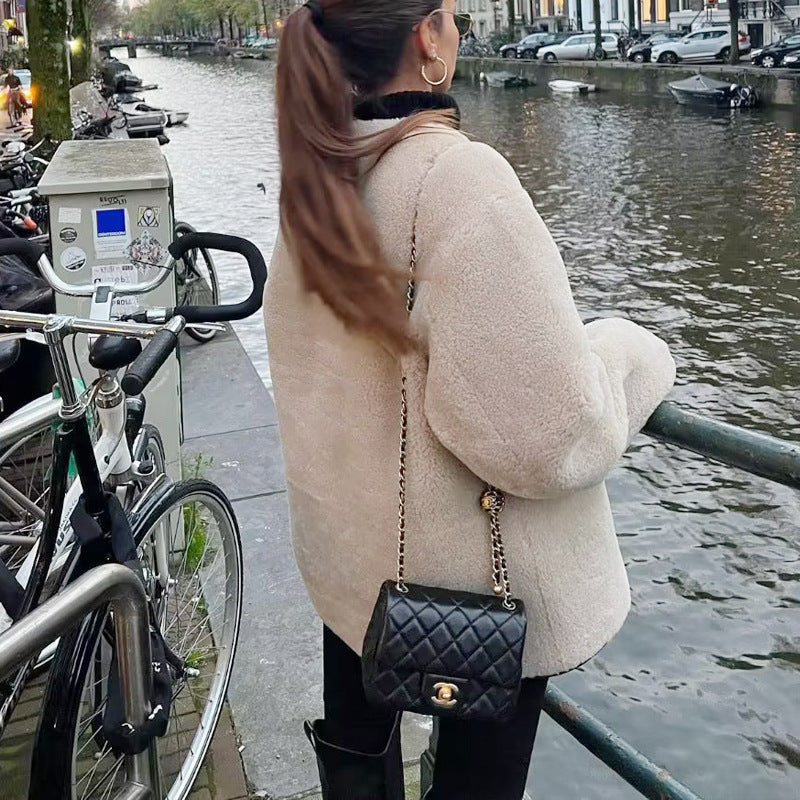 Damen Oversized Teddyjacke EB
