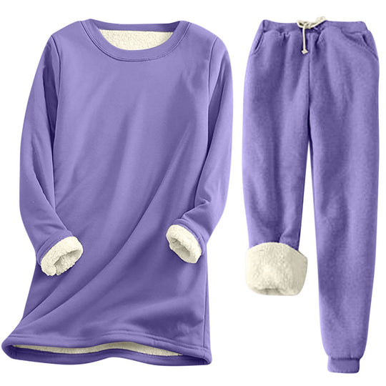 Damen Freizeit Sweatshirt-Set mit kuscheligem Innenfutter und lässiger Passform EB