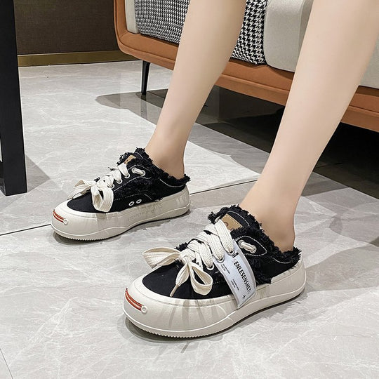 Damen Bequeme Sneakers mit stylischem Fleece-Obermaterial und modischem Design EB